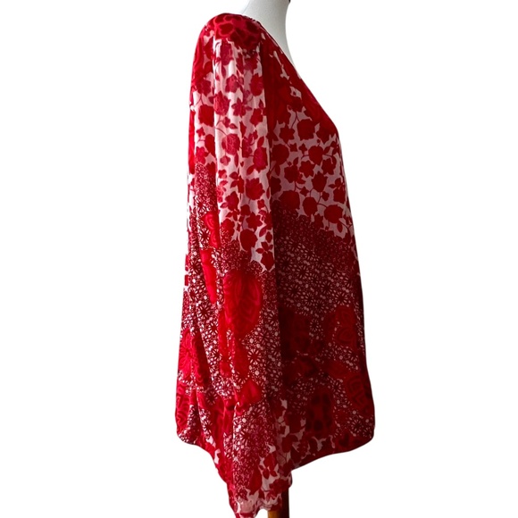 I.N.C International Concepts 3X Top Plus blouse Long Sleeve Fall boho shirt Bell - Picture 9 of 17